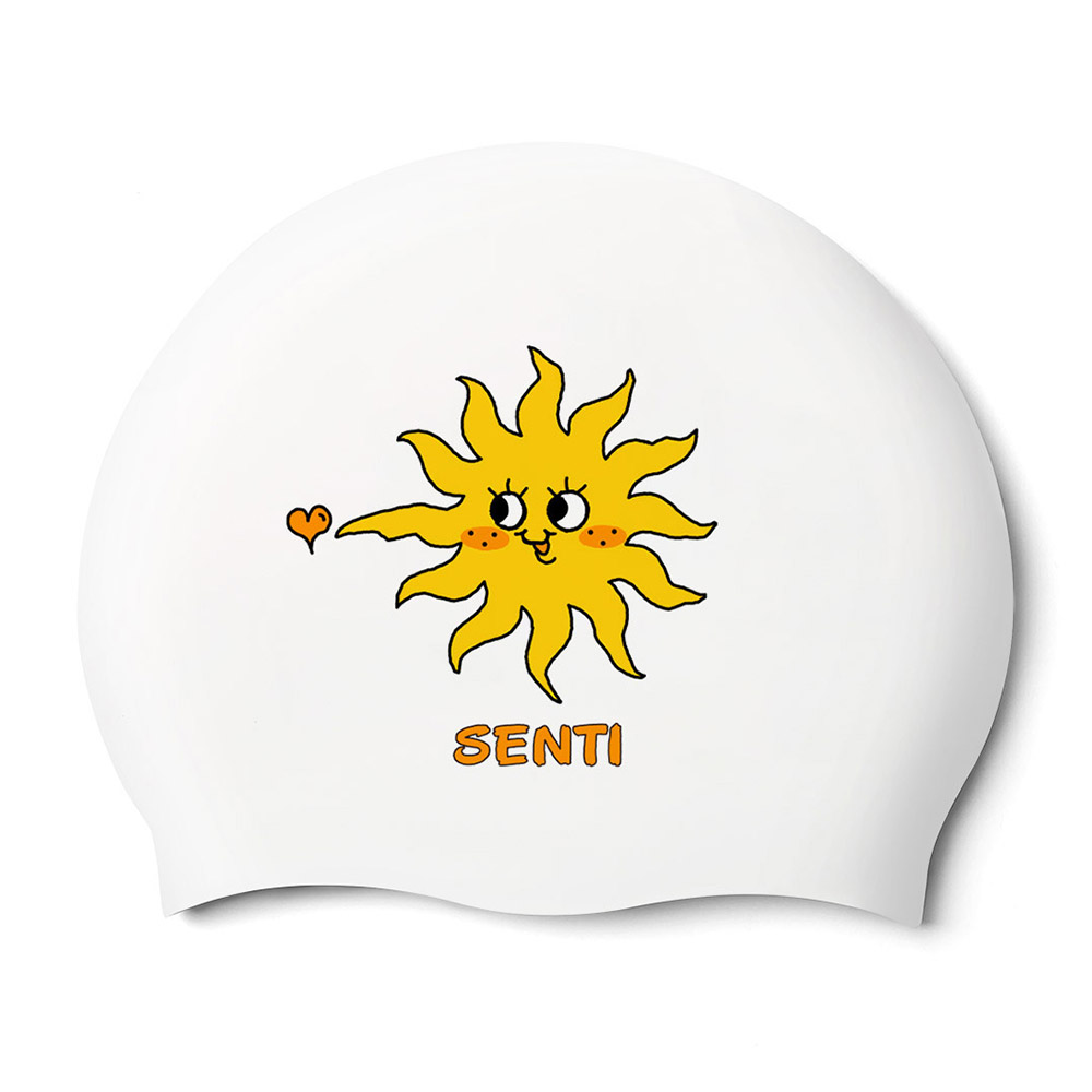 Sunkiss Silicone Swim Cap white