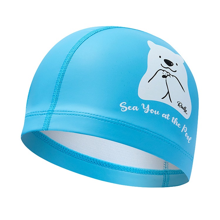 RALLY Kids Bear PU Coated Swim Cap Sky Blue PRKC922 SBL 상품컷