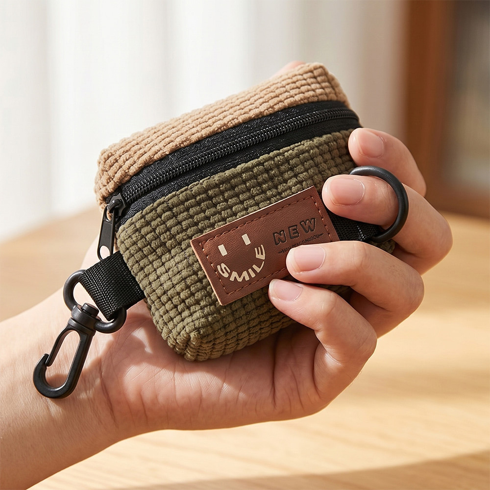 STM TAPONY waffle mini backpack pouch olive green 디테일
