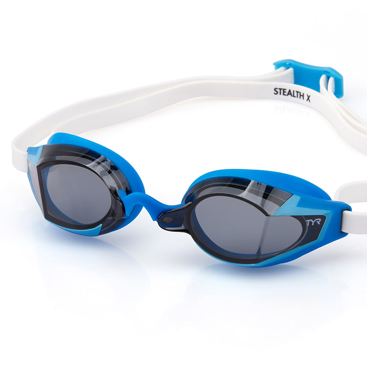 TYR Stealth-X Performance Goggles Smoke Blue LGSTLX 156 World Aquatics Approved 디테일