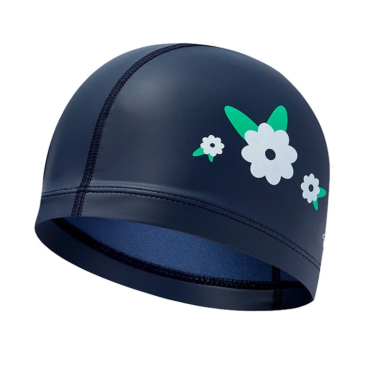 RALLY Flower PU Coated Swim Cap Navy PRUC915 NVY 상품컷