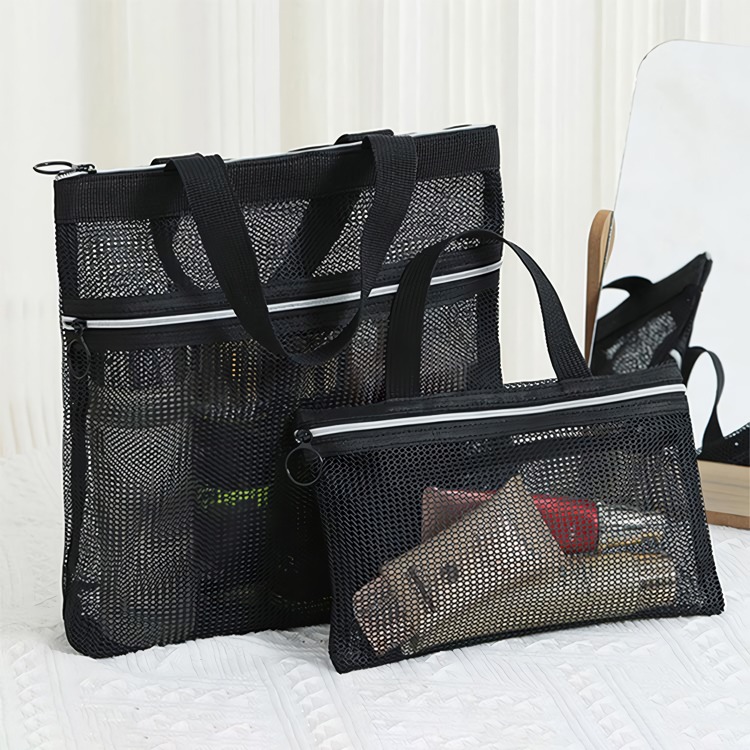 STM TAPONY Two Way Mesh Bag Black 상품컷