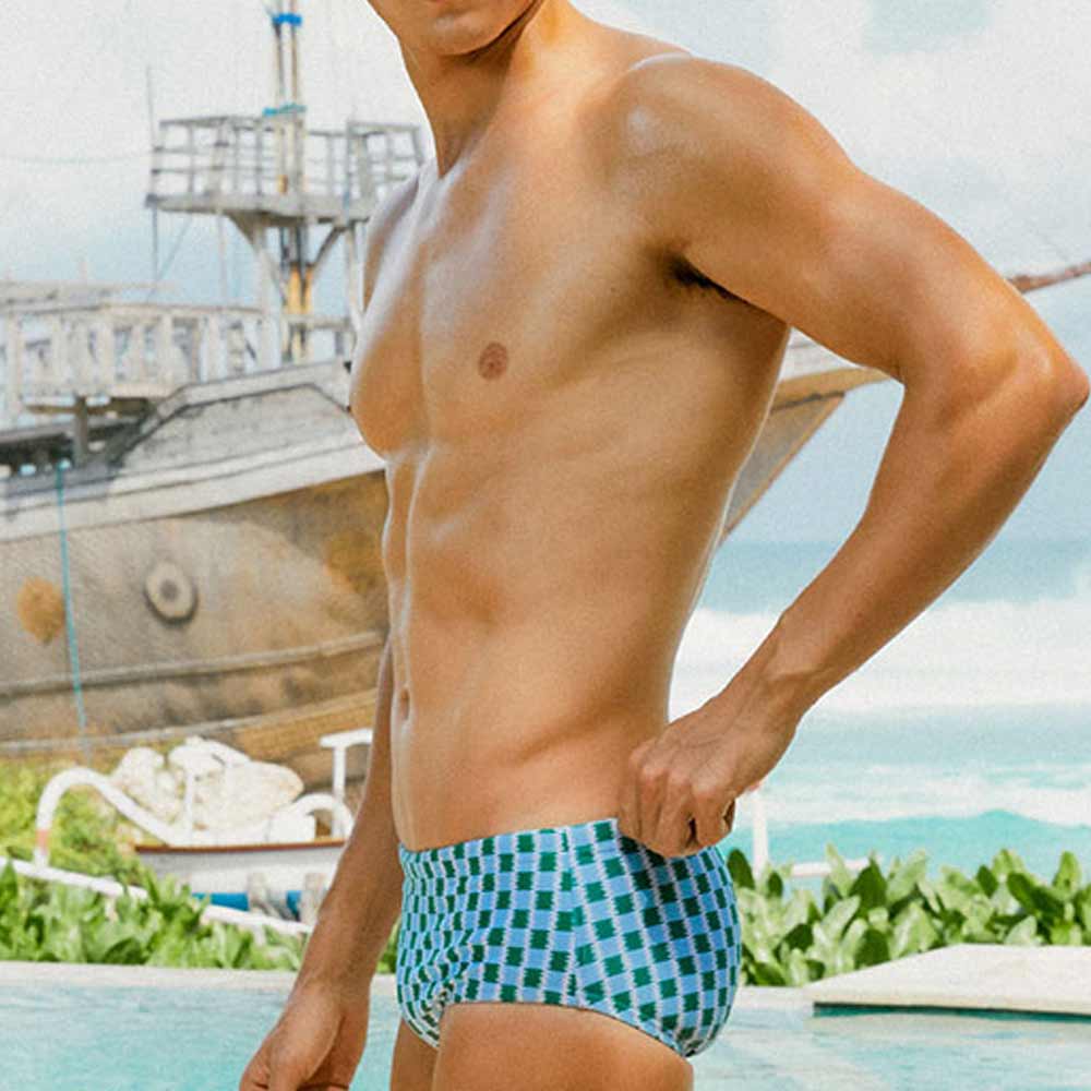 SENTI Saltrush Semi Short Sqaure Leg Swimsuit Green [MSP-25421 Men's] 디테일