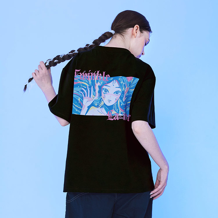レディース Siren オーバーサイズTシャツ ブラック