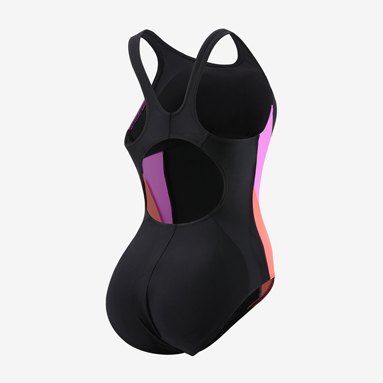 SPEEDO レディース Colorblock Splice Muscleバック水着 パープルアジアンフィット [8-00449510510 トレーニング水着] 디테일