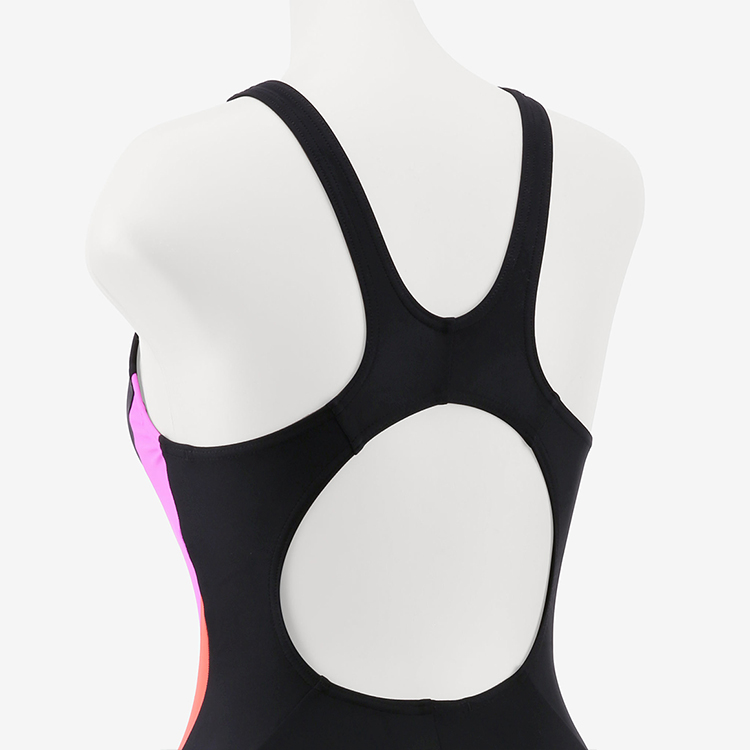 SPEEDO レディース Colorblock Splice Muscleバック水着 パープルアジアンフィット [8-00449510510 トレーニング水着] 디테일