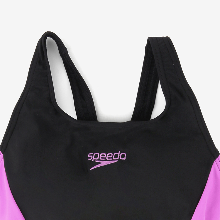 SPEEDO レディース Colorblock Splice Muscleバック水着 パープルアジアンフィット [8-00449510510 トレーニング水着] 디테일