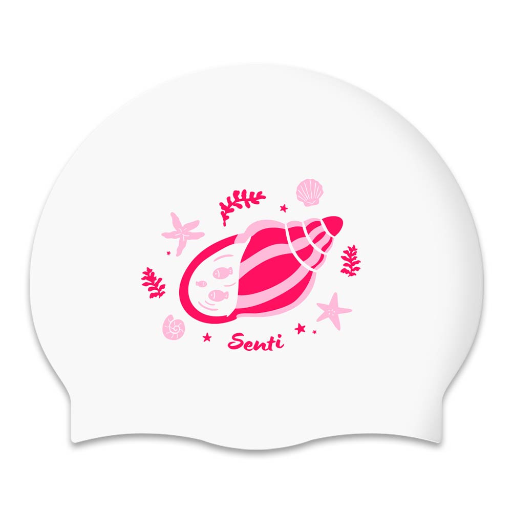SENTI Shelling Silicone Swim Cap Pink [SC-2529] 상품컷
