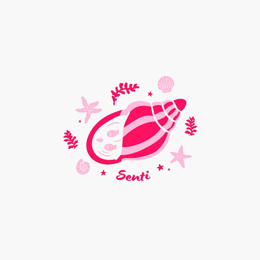 SENTI Shelling Silicone Swim Cap Pink [SC-2529] 디테일