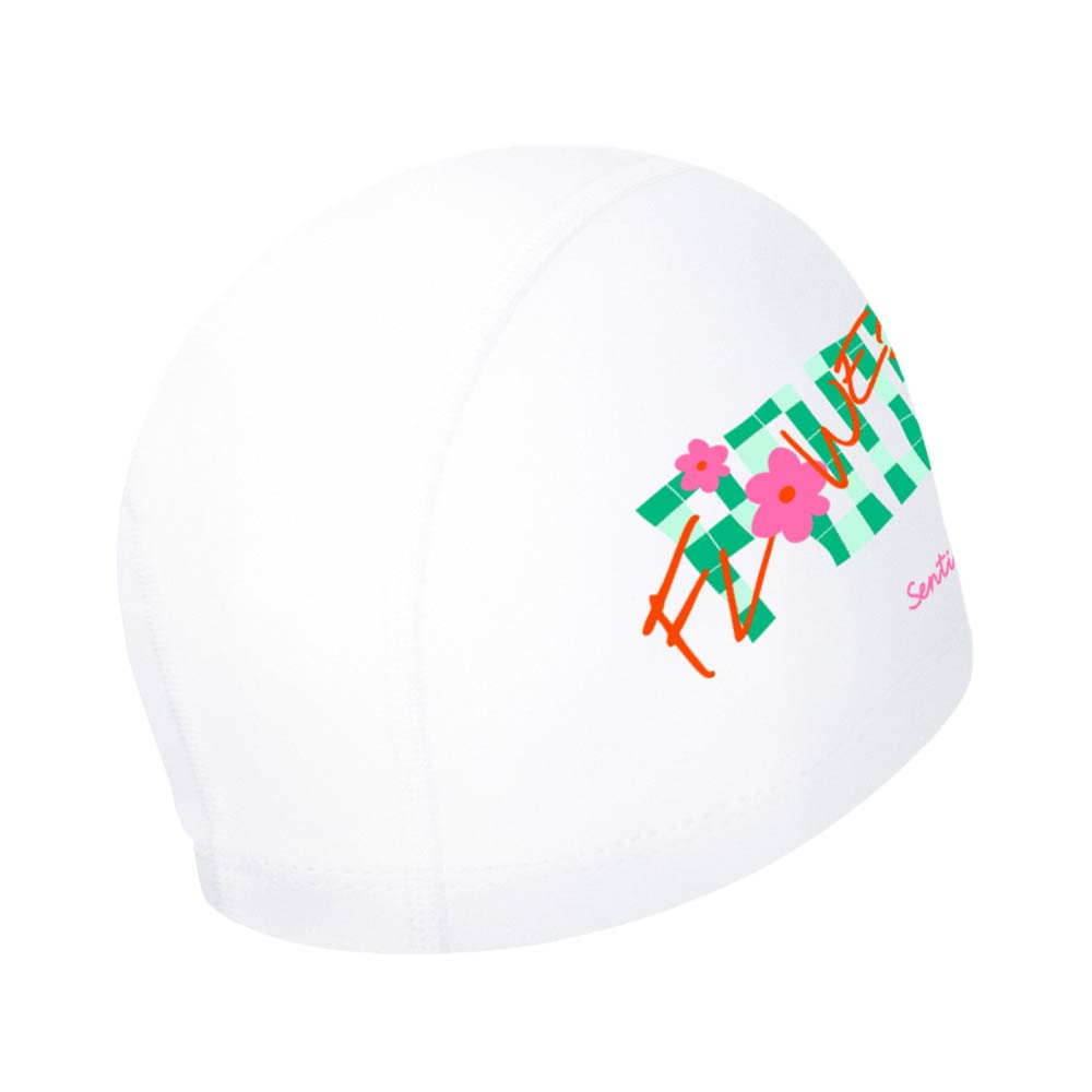 SENTI Flower Pool Silicone Coated Swim Cap Pink [SC-1008] 디테일