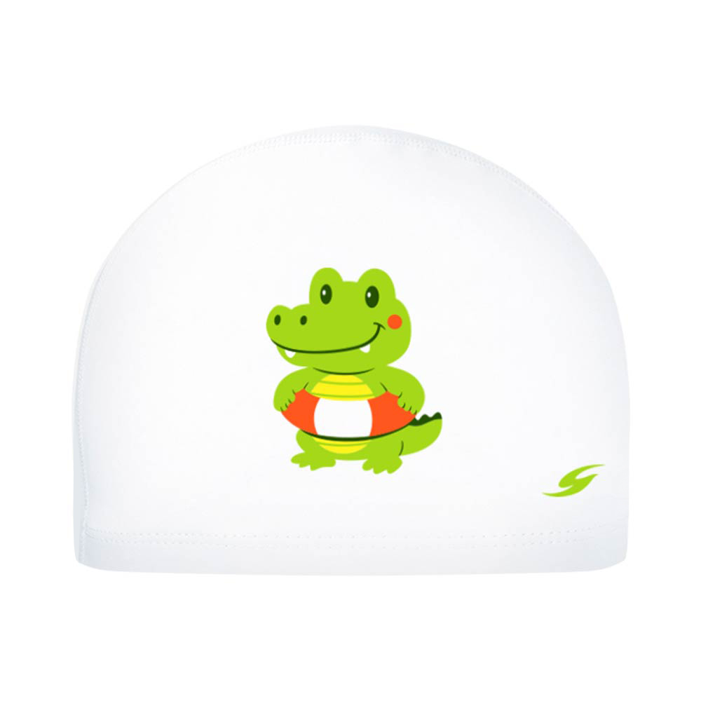 SENTI Cute Silicone Coated Swim Cap White [SC-1011] 디테일