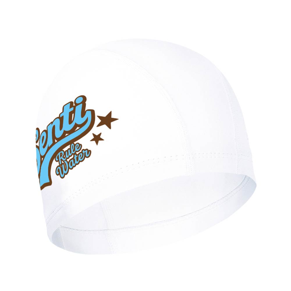 SENTI SENTI Star Silicone Coated Swim Cap Blue [SC-1014]