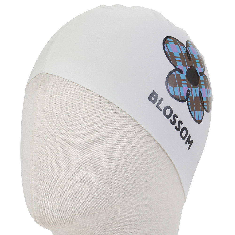 HOOG EMBOSS Carob Check Silicone Swim Cap White [SSC743] 디테일