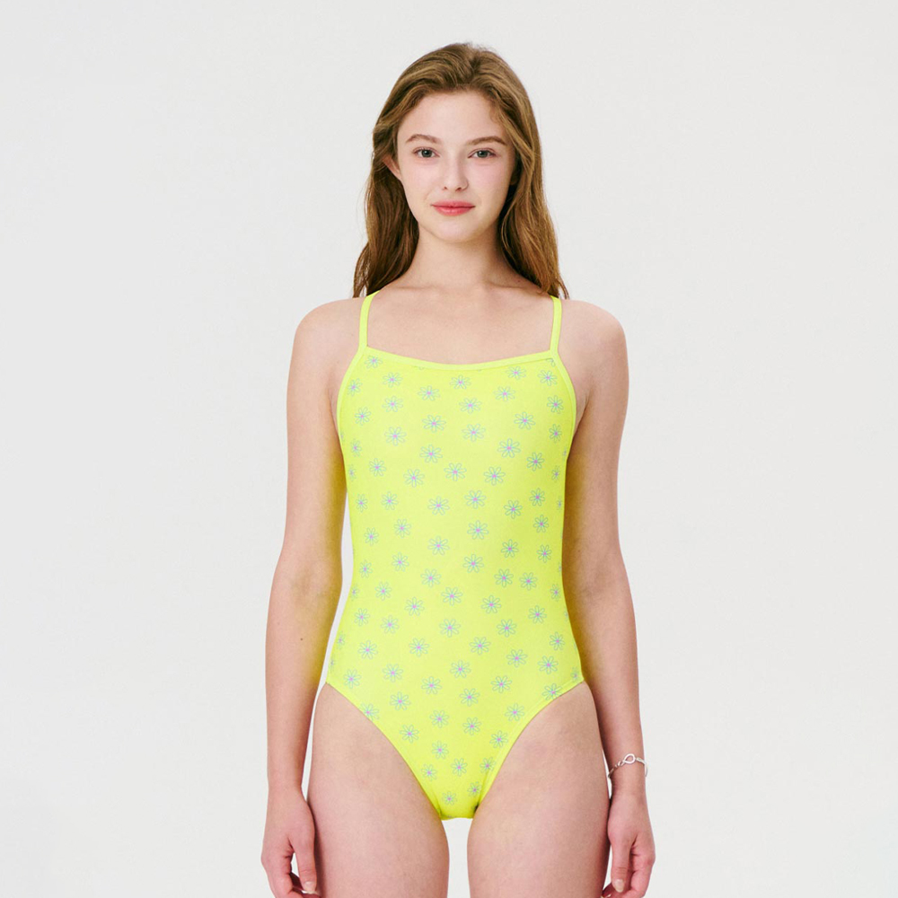 LEMANGO Sunny Daisy Double Cross バック 水着 ネオンイエロー[LSWON16295614レディース トレーニング] 상품컷