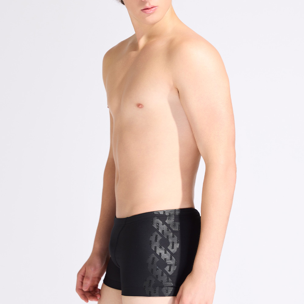 HOOG Basic Big Logo Slimfit Mini Square Leg Swimsuit Black [MFT1003 Men's] 디테일
