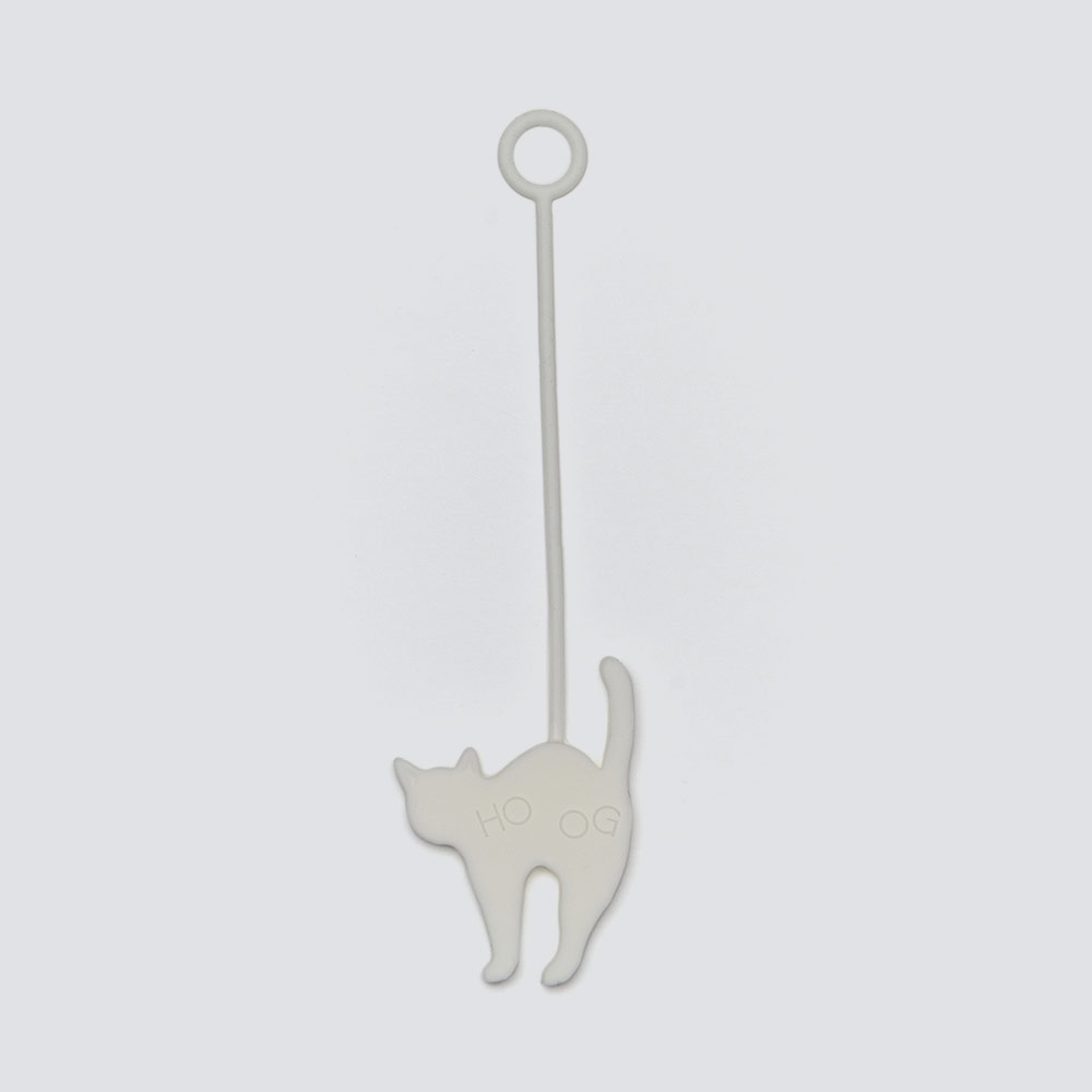 HOOG Cat Charm keyring White [HKR051]