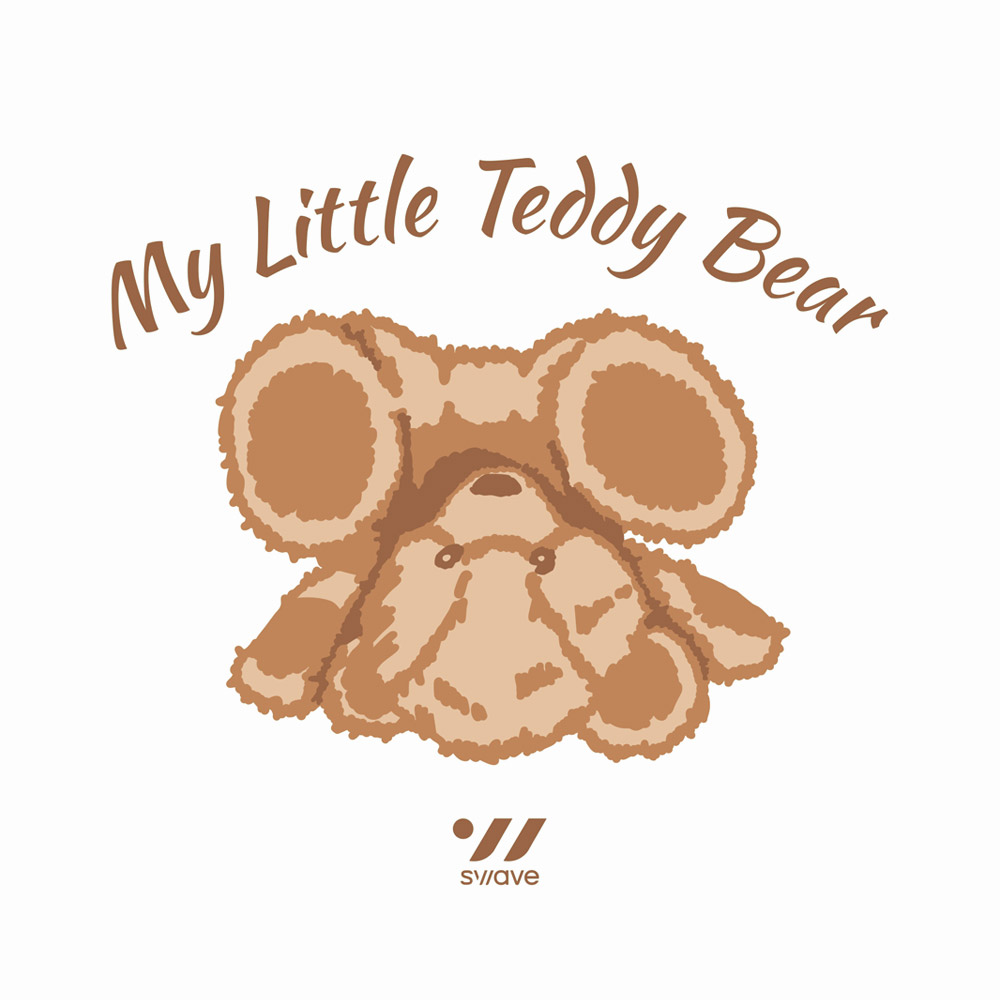 SWAVE My Little Teddy シリコン スイムキャップ ホワイト [SF3USC011 水泳帽] 디테일