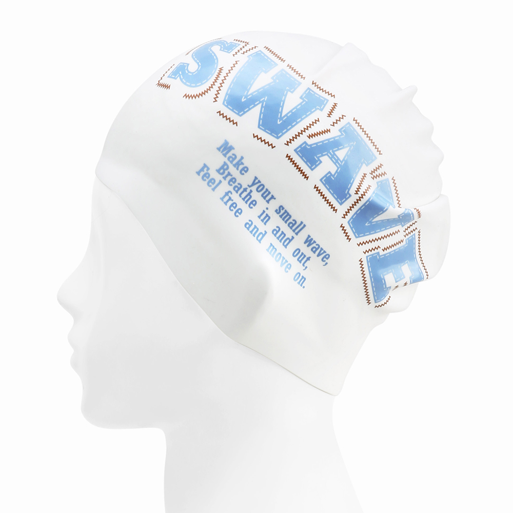 SWAVE Stitch Work シリコン スイムキャップ ブルー [SF3USC002 水泳帽] 디테일