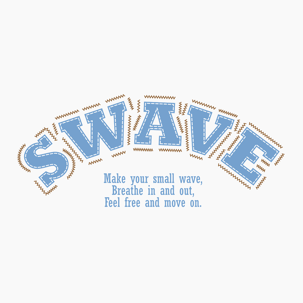 SWAVE Stitch Work シリコン スイムキャップ ブルー [SF3USC002 水泳帽] 디테일