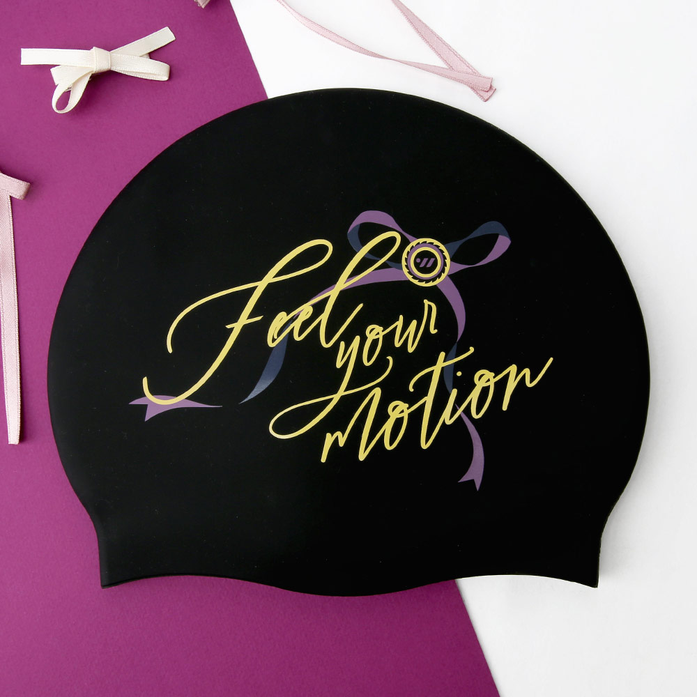 Feel-Your-Motion Silicone Swim Cap Black