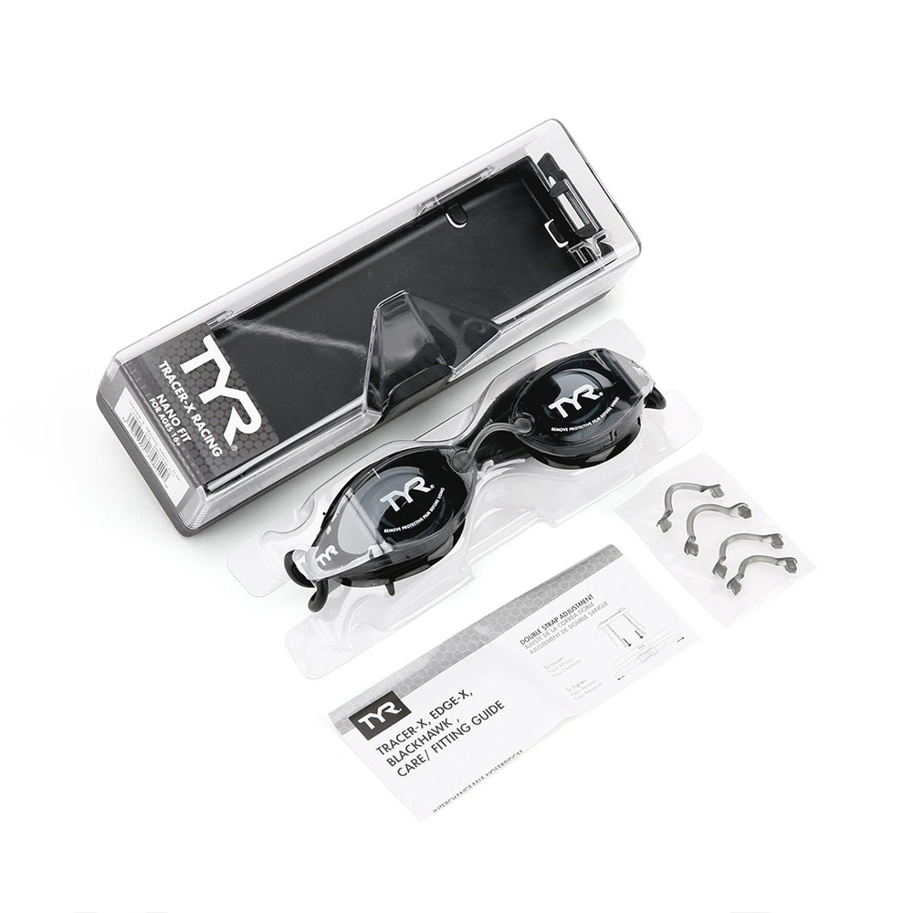 TYR Tracer-X Nano Fit 水泳ゴーグル スモークブラック [LGTRXN-074(SM BK) WA承認] 디테일