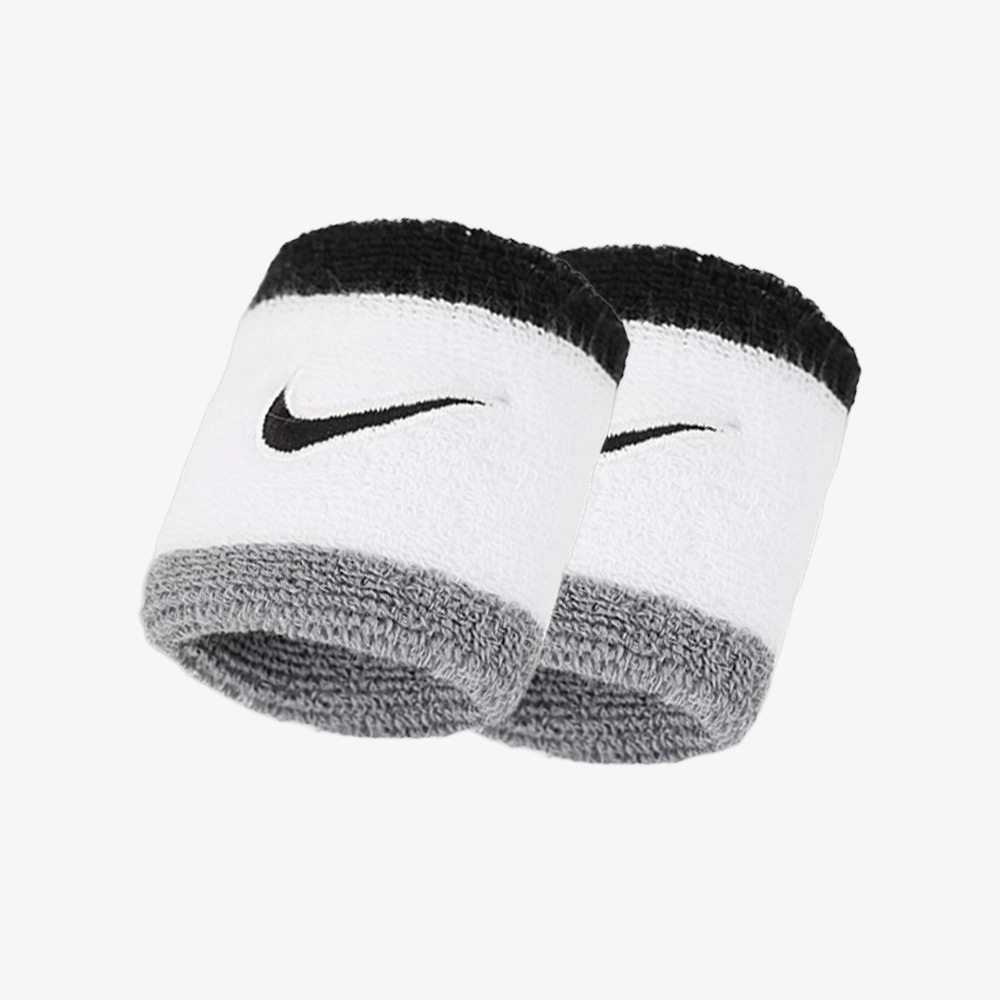 NIKE Swoosh Classic Wristband 2PK BlackWhiteGray [II5301-122] 상품컷