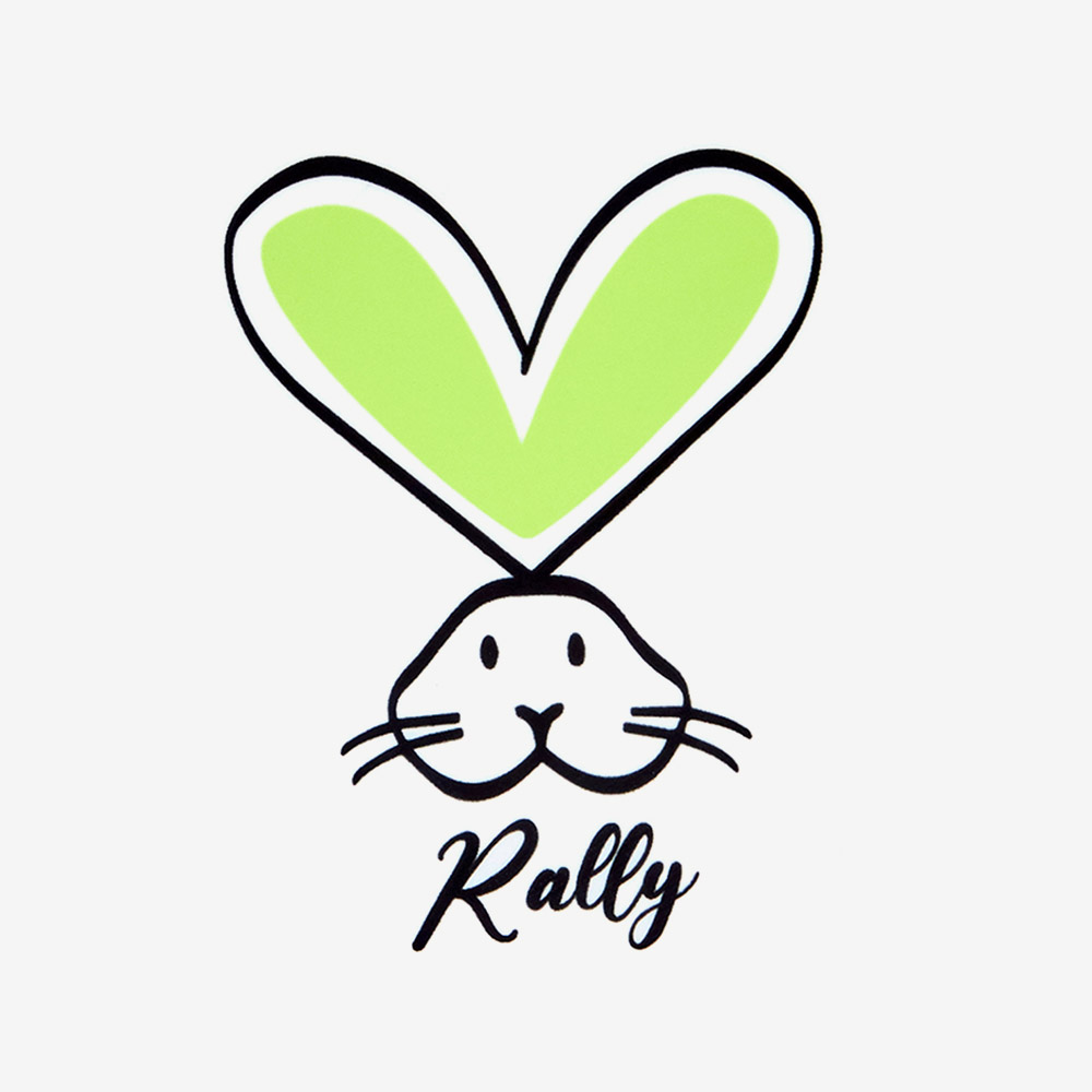 RALLY Heart Rabbit シリコン スイムキャップ ライム [QRUC304(LIM) 水泳帽] 디테일