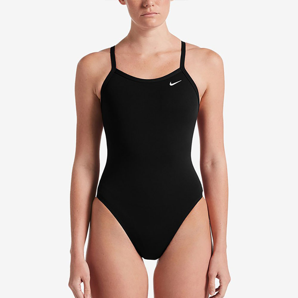 NIKE SWIM Poly Solid Black Racer Bag [Nessa017-001 Women's Indoor Swimsuit] 상품컷