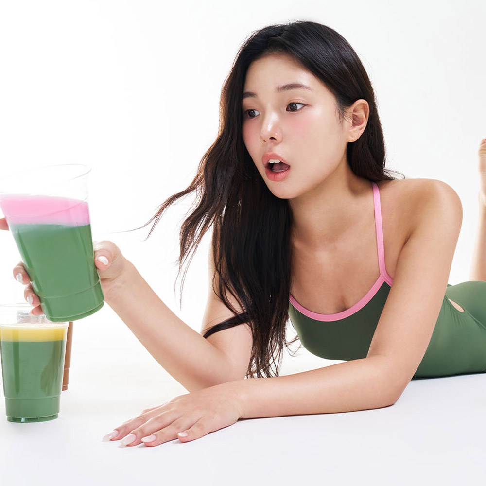 SENTI Palette Cocoa Matcha Tie Back Swimsuit Matcha Berry [WSM-3205 Women's] 디테일