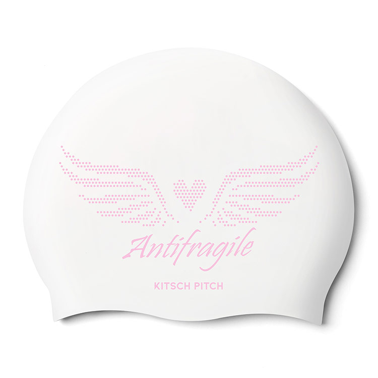 Dot Angel Wing シリコン スイムキャップ ピンク