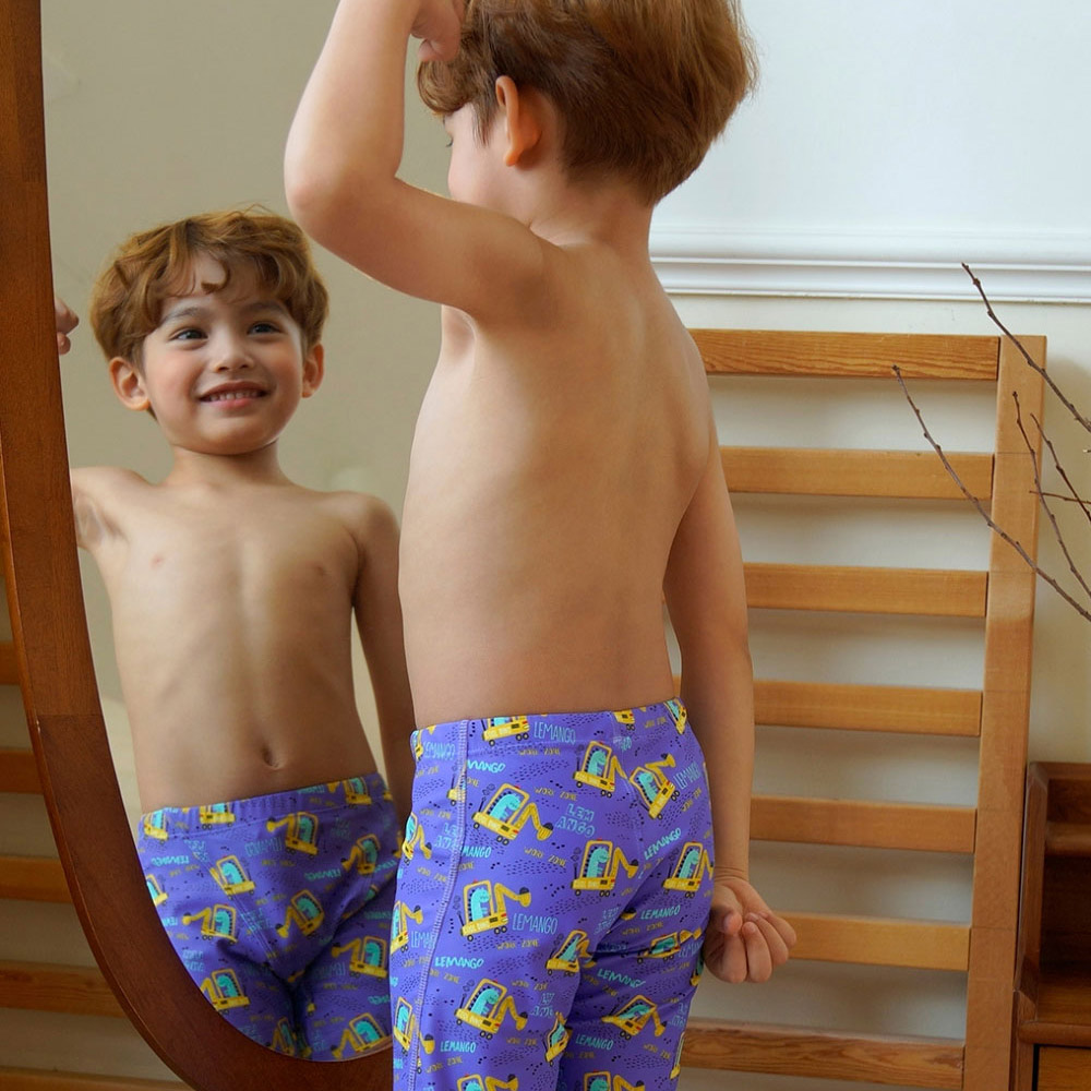 LEMANGO Kids Digo Jammer Swimsuit Zest Purple [LSBJM26305630 Boys] 디테일