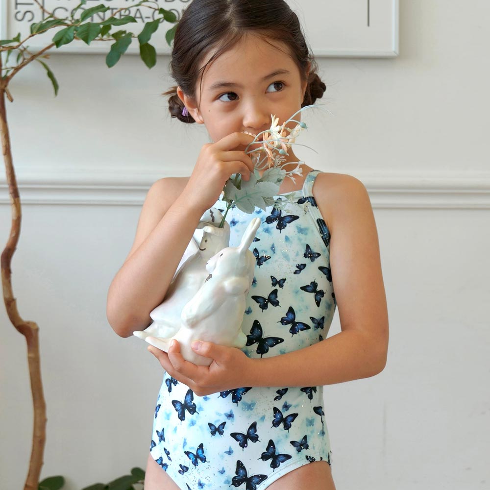 LEMANGO Kids White Flutter Open Back Swimsuit Moonlight Blue [LSGON10005634 Girls] 디테일