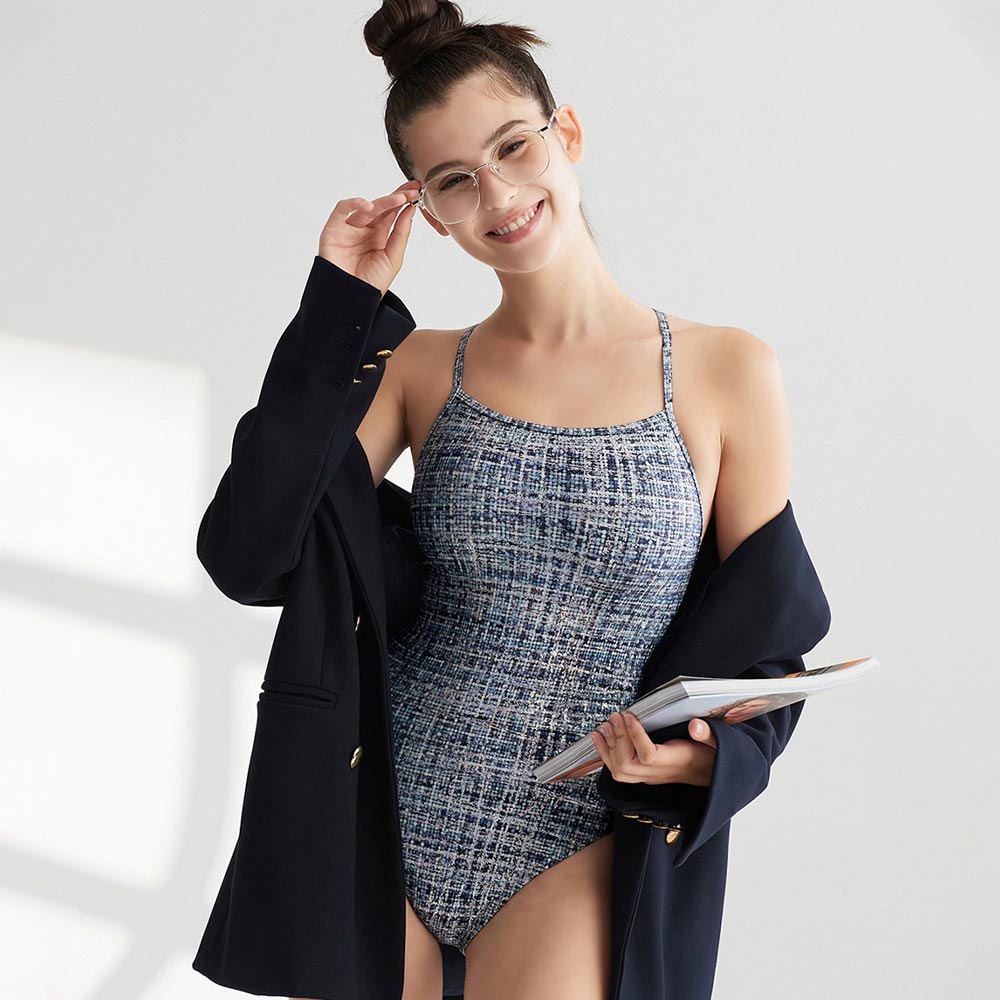 LEMANGO Ocean Lattice Double Cross バック 水着 [LSWON16295666 レディース トレーニング] 상품컷
