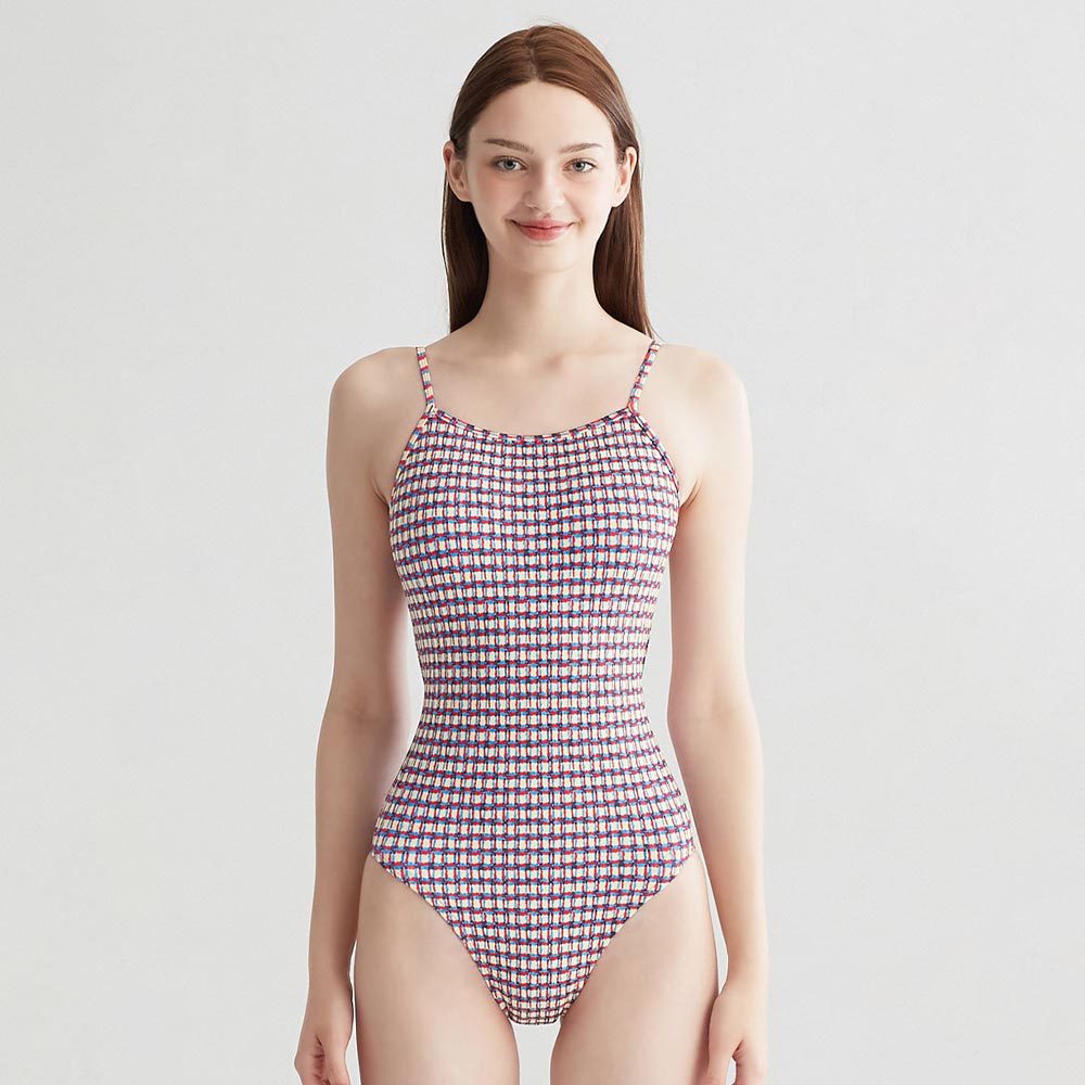 LEMANGO Lizet Check Ballet Back Swimsuit Cream [LSWON15985668 Women's] 디테일