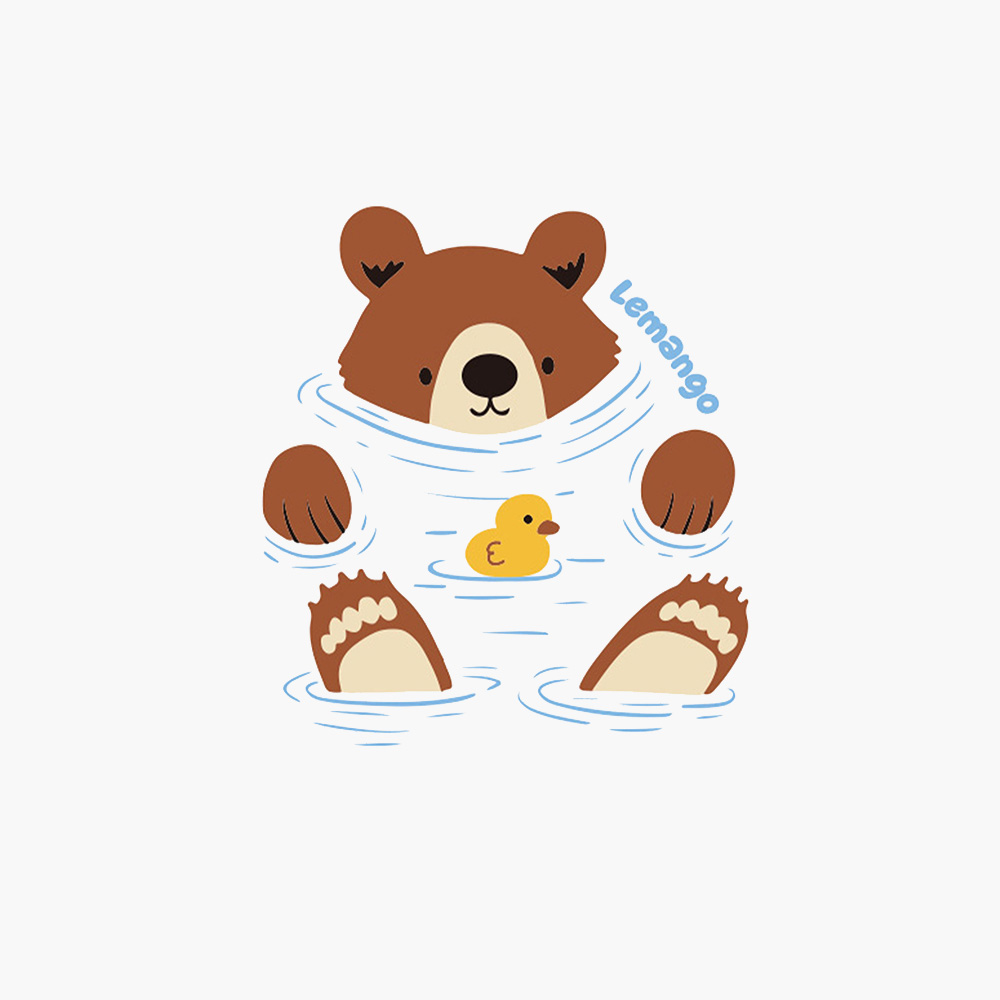 Bear Ducky シリコン スイムキャップ ホワイト