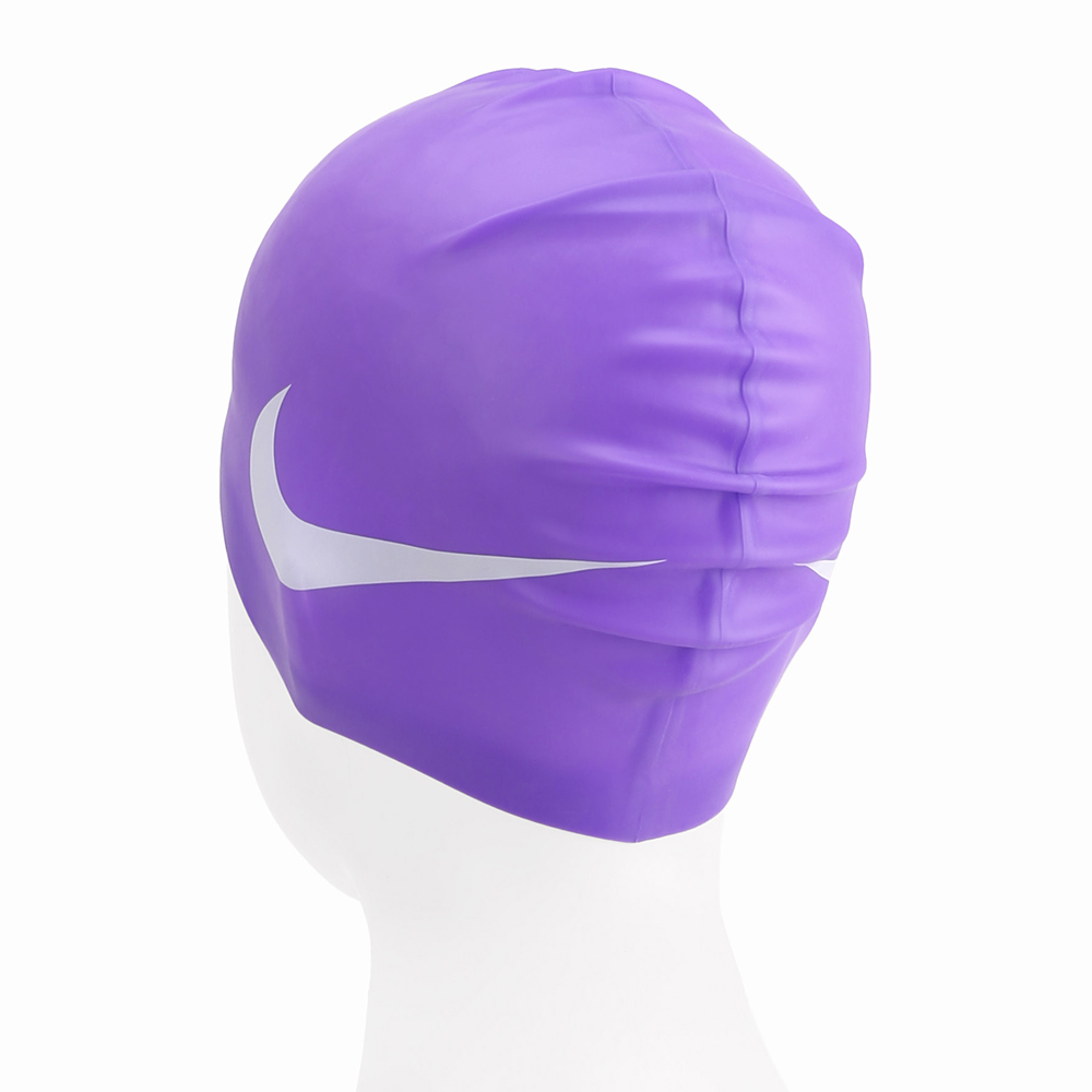 NIKE SWIM Big Swoosh Silicone Swim Cap Bright Violet [NESS8163-569] 디테일