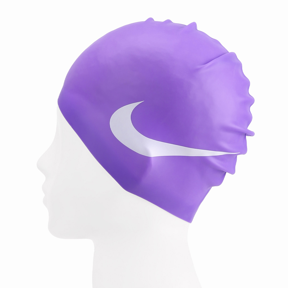 NIKE SWIM Big Swoosh Silicone Swim Cap Bright Violet [NESS8163-569] 디테일