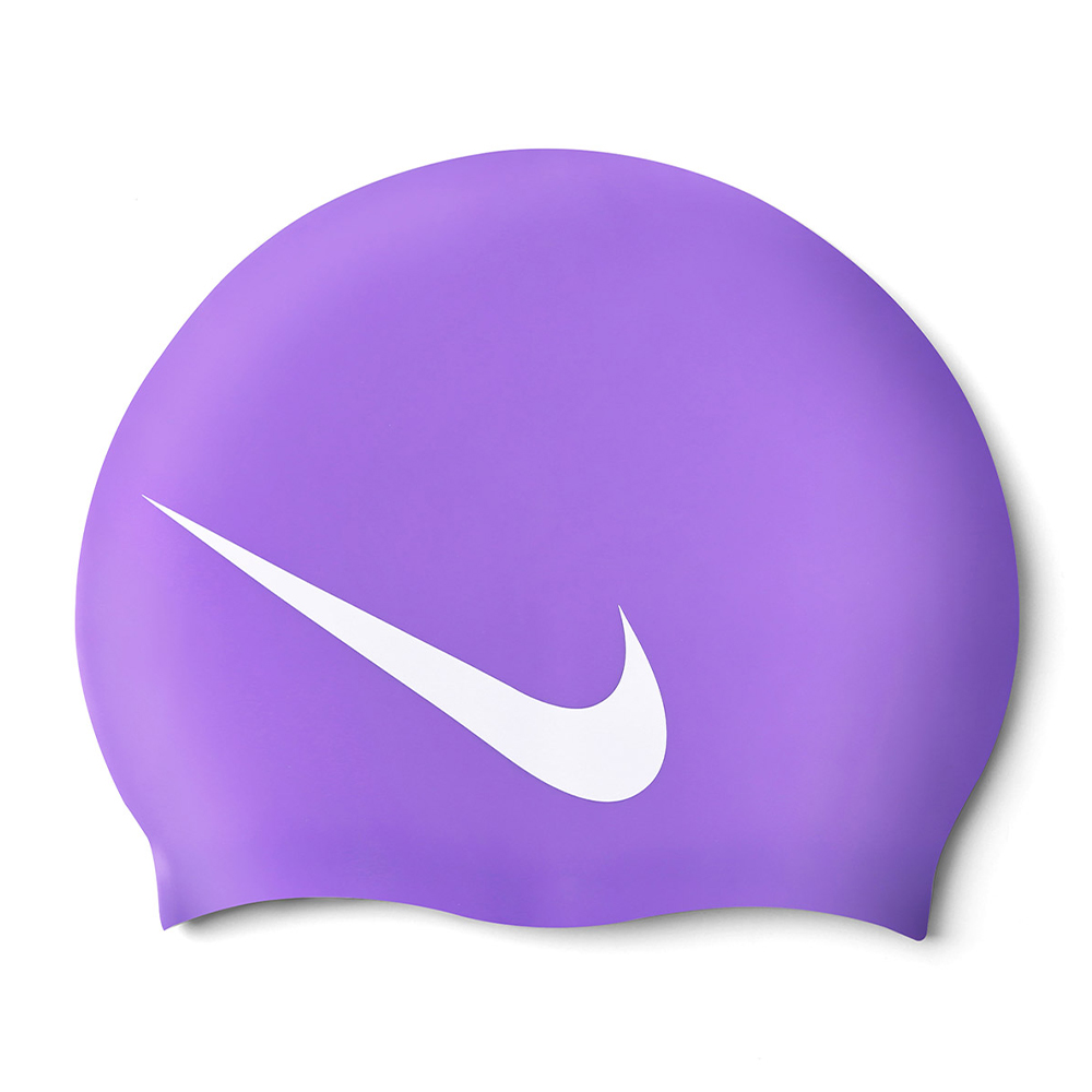 NIKE SWIM Big Swoosh Silicone Swim Cap Bright Violet [NESS8163-569] 디테일