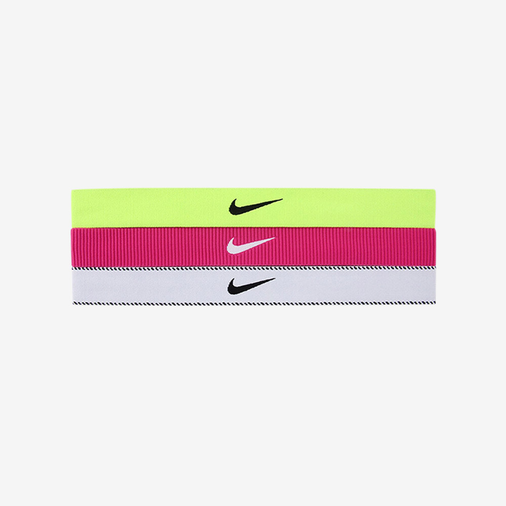 Flex Classic Wide Headband 3P Set Black White Volt Vivid Pink