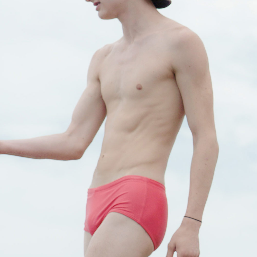 HOOG Funnyberry Square Leg Swimsuit Red Coral [MFA1009 Men's] 디테일