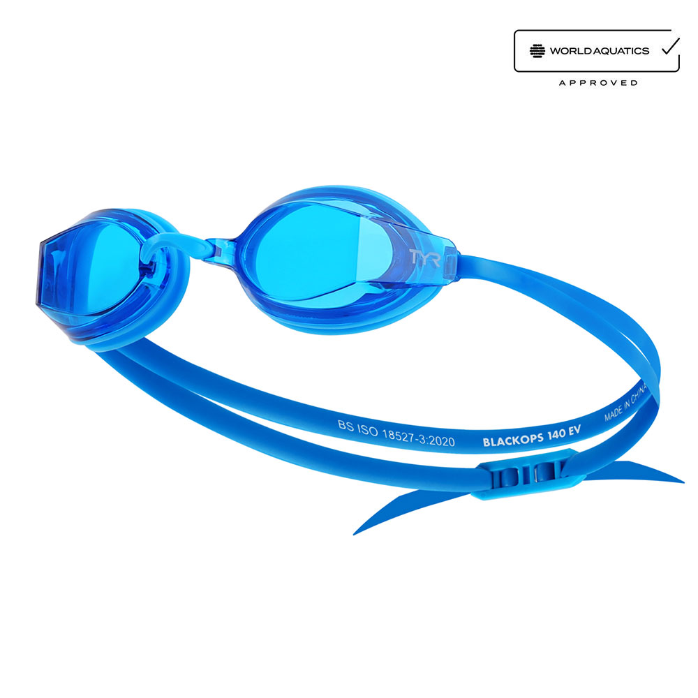 TYR Black OPS 140 EV Goggles Blue [LGBKOP-420 World Aquatics Approved]