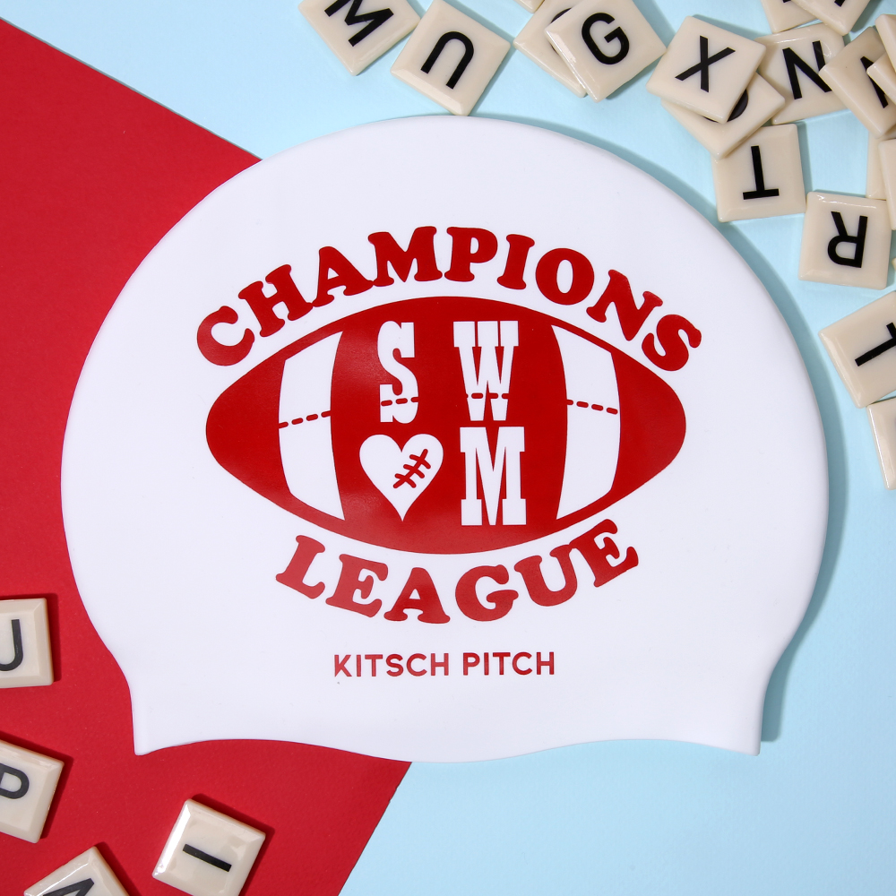KITSCH PITCH Kitsch Love Rugby シリコン スイムキャップ バーガンディ [KF4USC009 水泳帽] 디테일