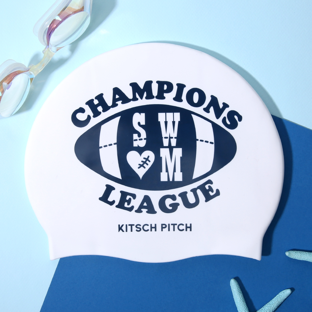 KITSCH PITCH Kitsch Love Rugby シリコン スイムキャップ ネイビー [KF4USC008 水泳帽] 디테일