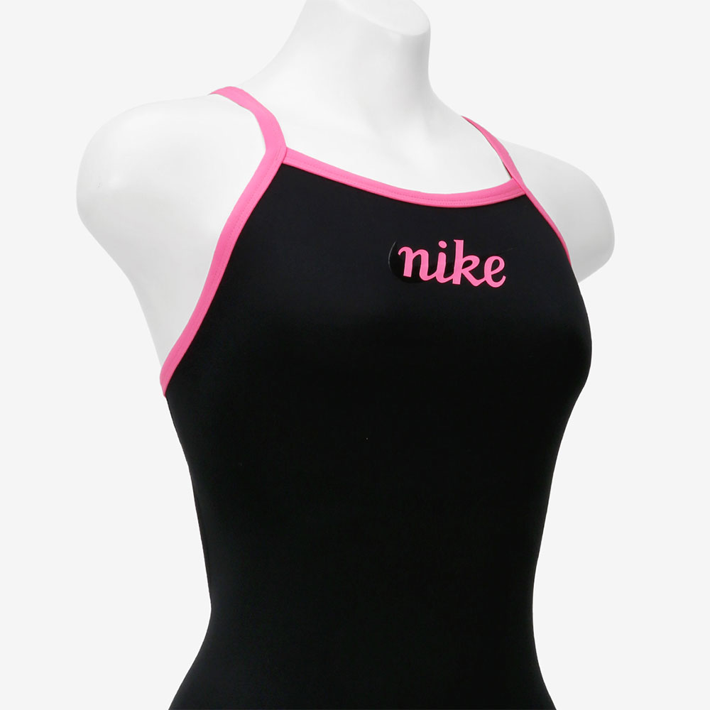 NIKE SWIM Origins Shadow Swoosh Racer Back Swimsuit Black [NESSG033-001 Women's] 디테일