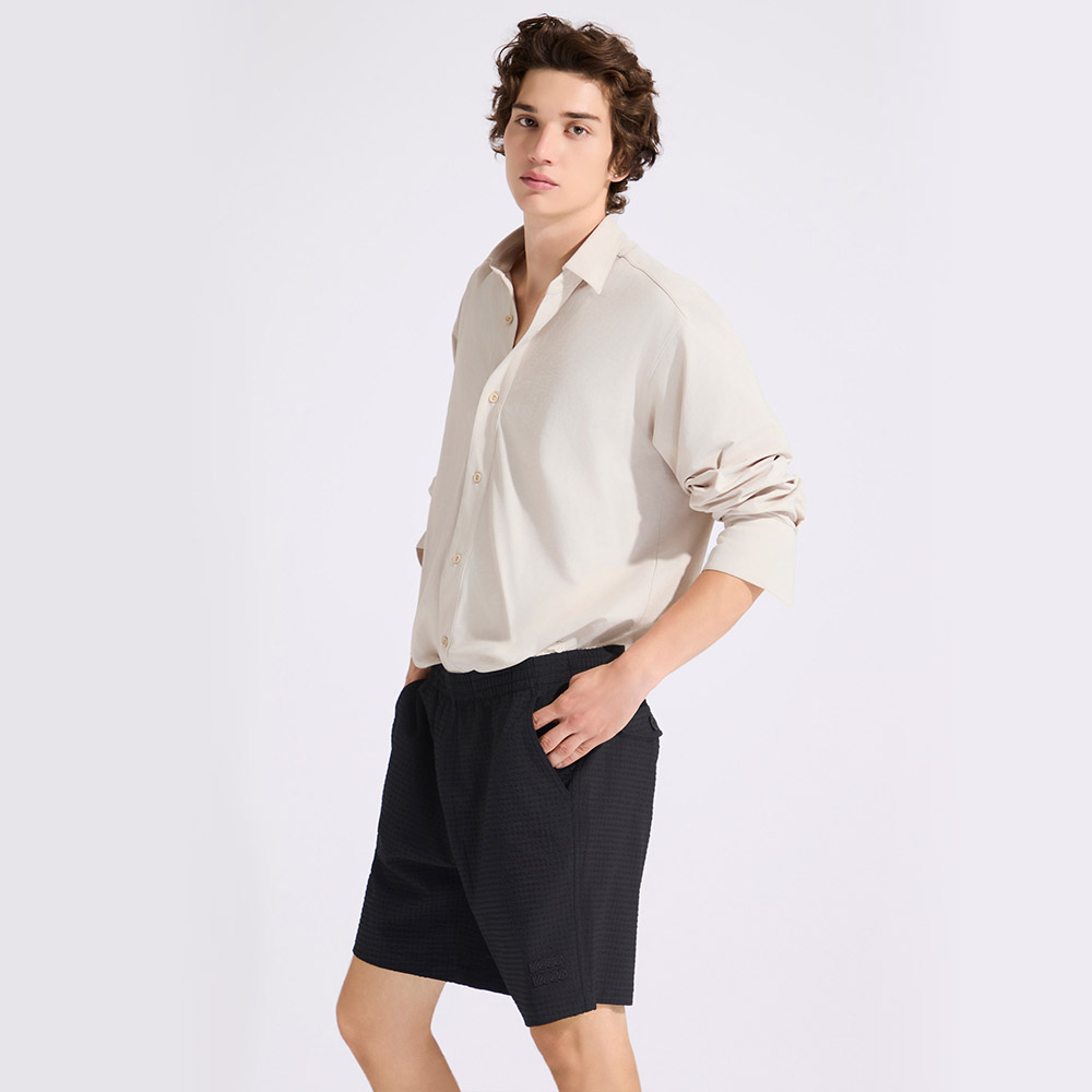 HOOG Funnyberry Funnyside Seersucker Shorts ブラック [AMB0013 メンズ ビーチウエア] 디테일
