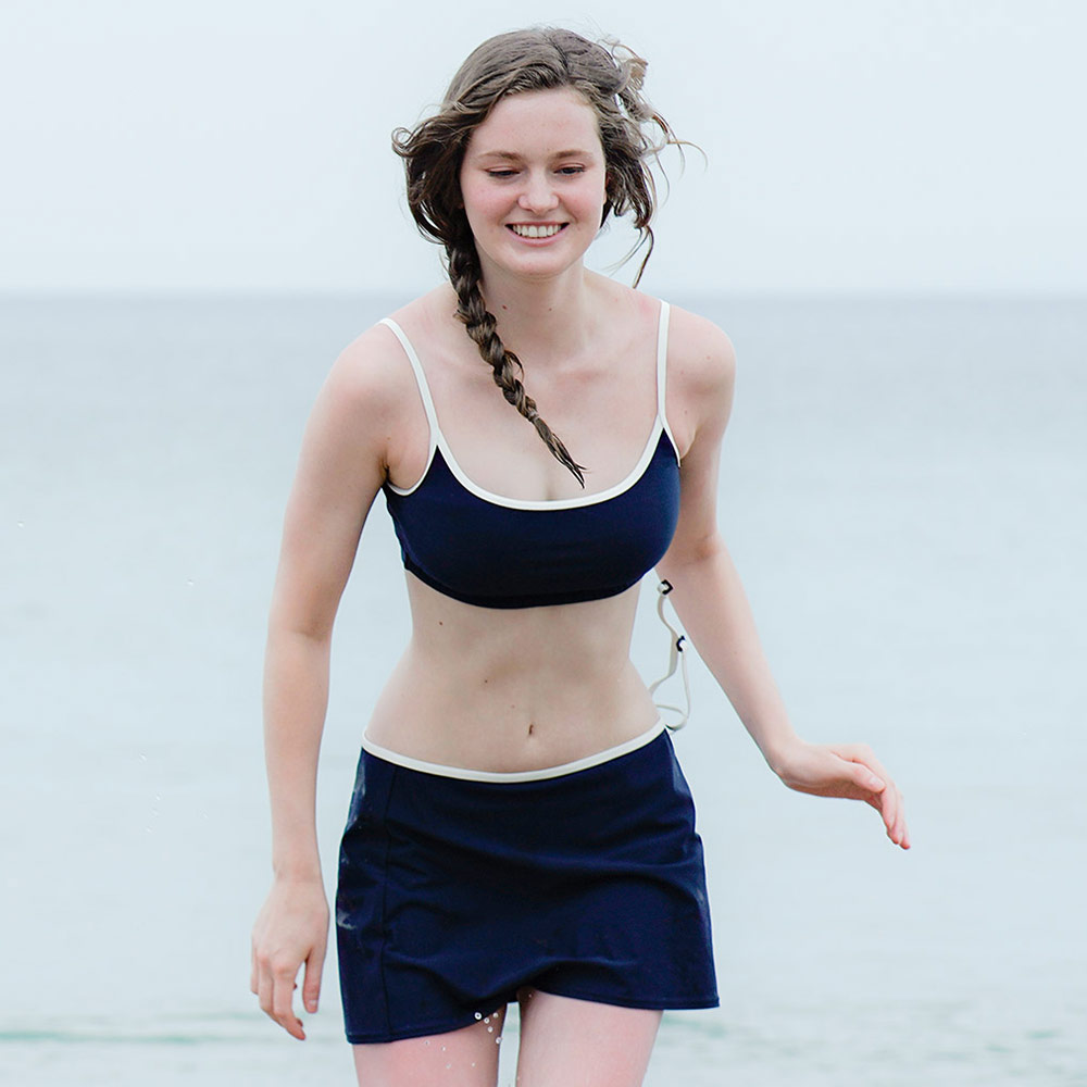 HOOG Funnyberry Funnyside Cover-Up Skirt Navy [AWB0061 Women's Beachwear] 디테일