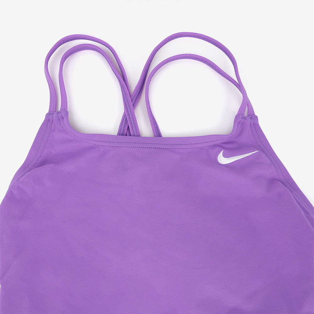 NIKE SWIM Answer Solid Spider Back Swimsuit Bright Violet [NESSA003-569 Embroidered Logo Women's] 디테일