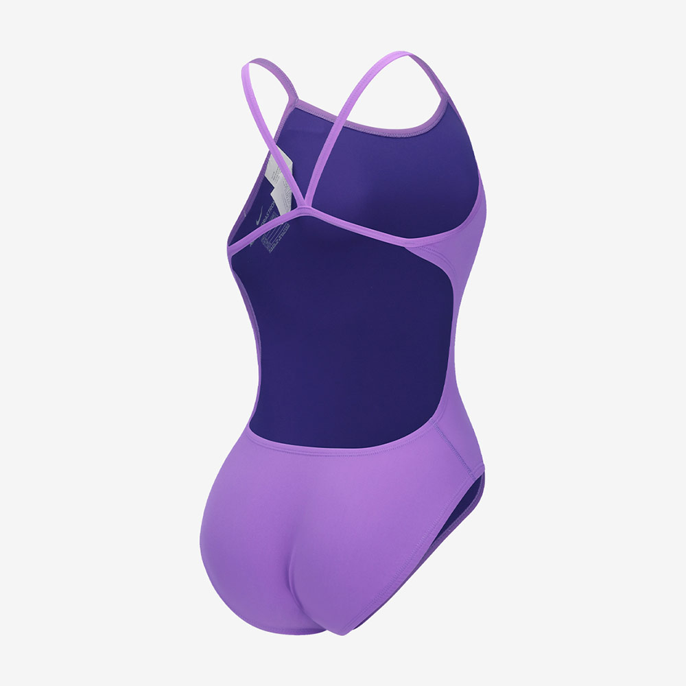 Answer Solid Cut Out Racing Swimsuit Bright Violet