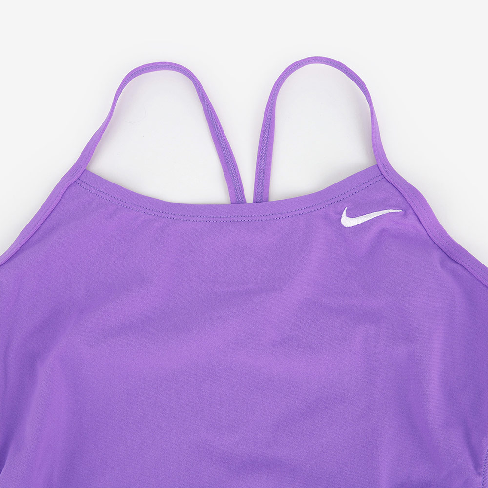 NIKE SWIM Answer Solid Cut Out Racing Swimsuit Bright Violet [NESSA018-569 Embroidered Logo Women's] 디테일
