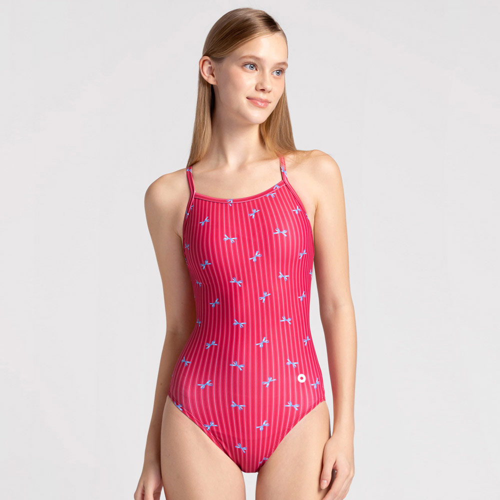 ADDIBLE Sweet ribbon V-Back Swimsuit Red [ASWRE044 Women's ] 디테일